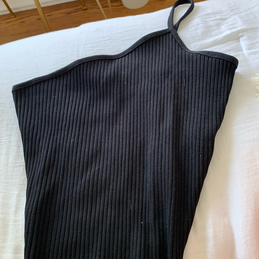 zara one shoulder tank top